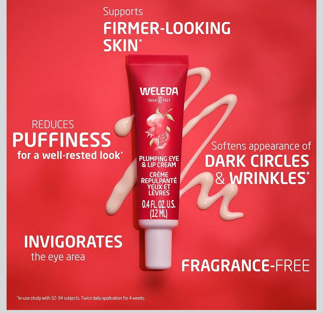Weleda Plumping Eye & Lip Cream with Peptides from Maca Root and Pomegranate