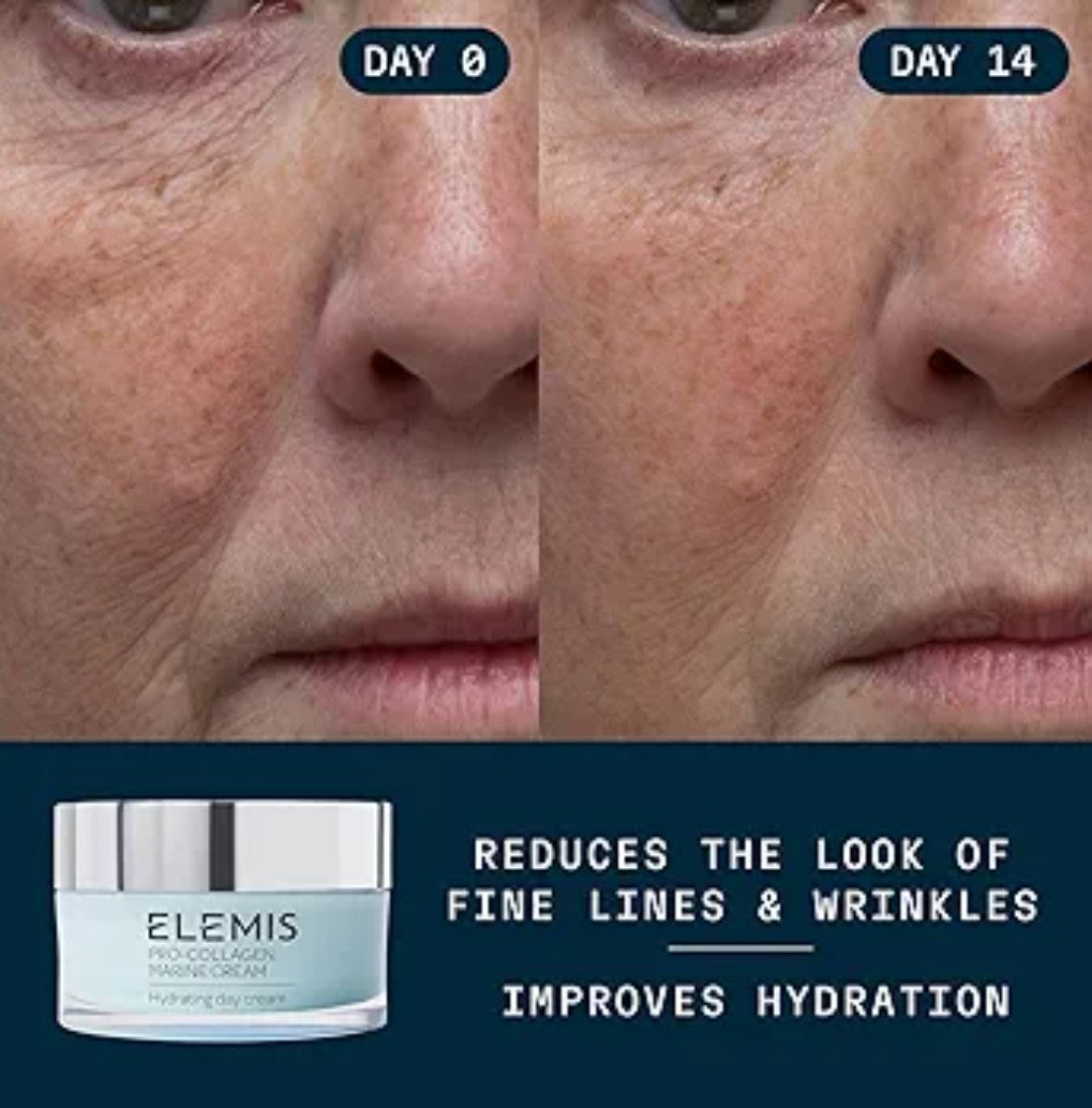 ELEMIS Pro-Collagen Marine Cream, Lightweight Anti-Wrinkle Daily Facial Moisturizer