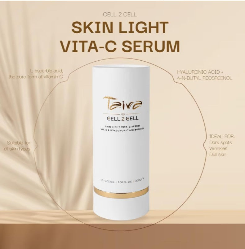 SKIN LIGHT VITA-C SERUM | Vitamin C & Hyaluronic Acid Brightening Booster | Targets Dark Spots & Wrinkles | 1.0 FL.OZ (30ML)