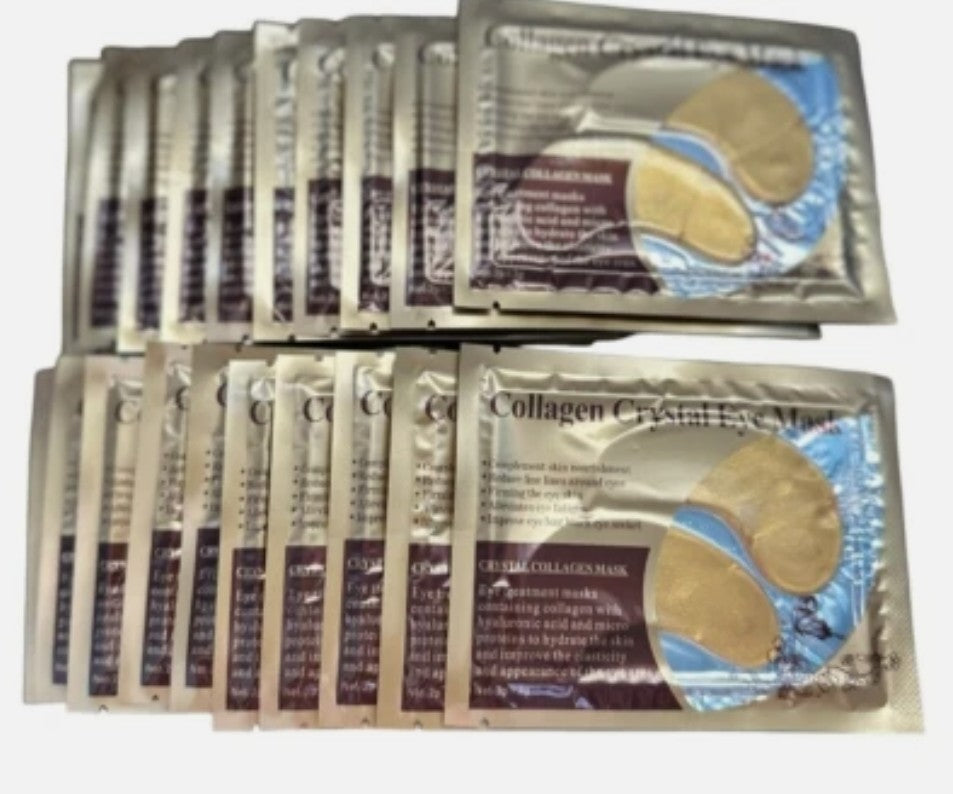 30 Pack 24k Gold Crystal Collagen Eye Mask Wrinkle Anti Aging Dark Circle Pad