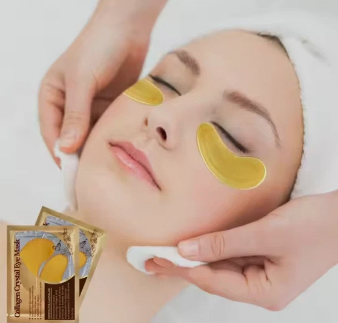 30 Pack 24k Gold Crystal Collagen Eye Mask Wrinkle Anti Aging Dark Circle Pad