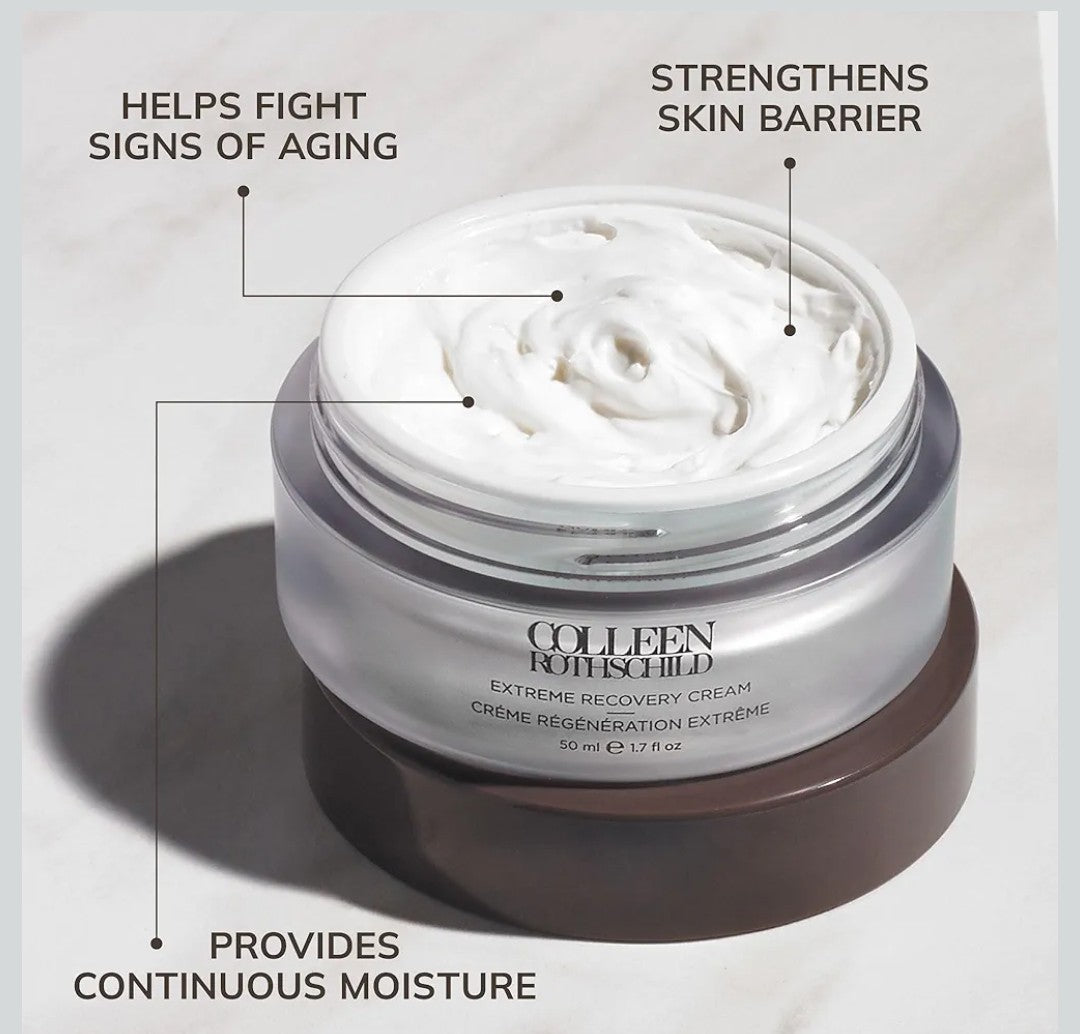 COLLEEN ROTHSCHILD Extreme Recovery Cream | Intensive Care for Dehydrated Skin | Maximum Moisture | Strengthens Barrier | Fights Wrinkles | Evens Skin Tone & Texture | All Skin Types