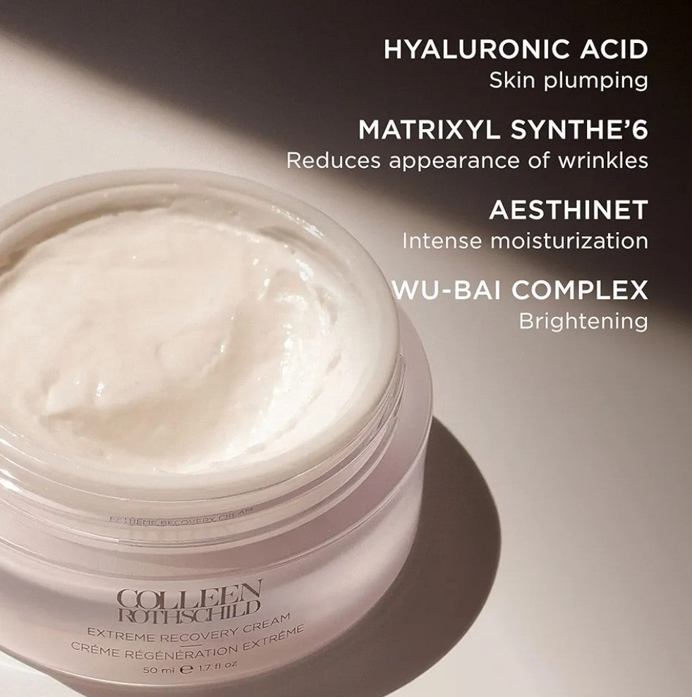 COLLEEN ROTHSCHILD Extreme Recovery Cream | Intensive Care for Dehydrated Skin | Maximum Moisture | Strengthens Barrier | Fights Wrinkles | Evens Skin Tone & Texture | All Skin Types