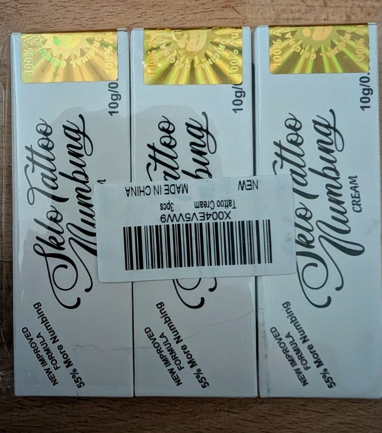 3 boxes of Sklo Tattoo Numbing Cream