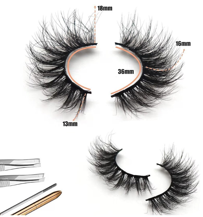 Veleasha False Eyelashes Wispy Faux Mink Lashes Fluffy Handmade Fake Eyelashes Natural Look 7 Pairs Pack Luxury Cat Eye Lashes (804)