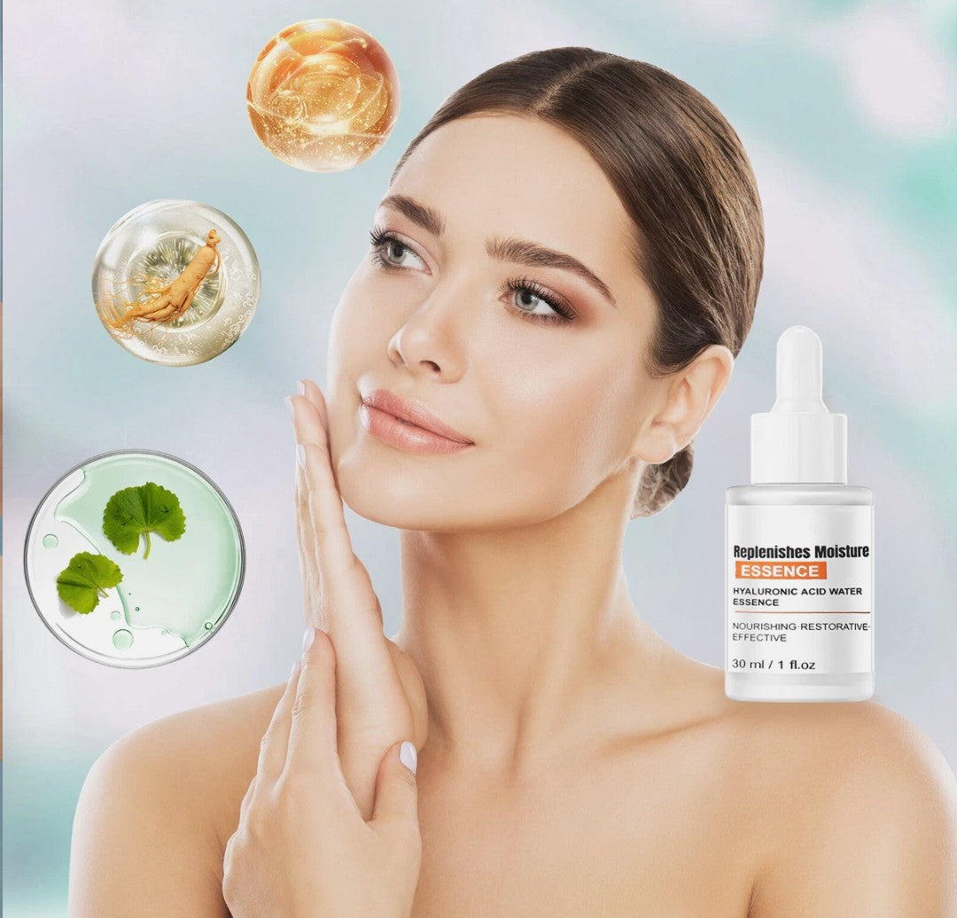 Hyaluronic Serum Set 10pcs Hydrating Face Masks & 2x 30ml Hyaluronic Acid Serum