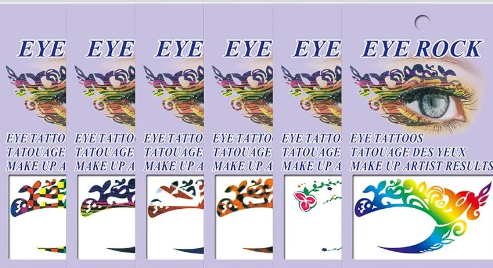 Halloween Temporary Eye Tattoo Makeup Transfer Stickers - 20pcs / 10 Pairs - Party Lace Stickers for Face