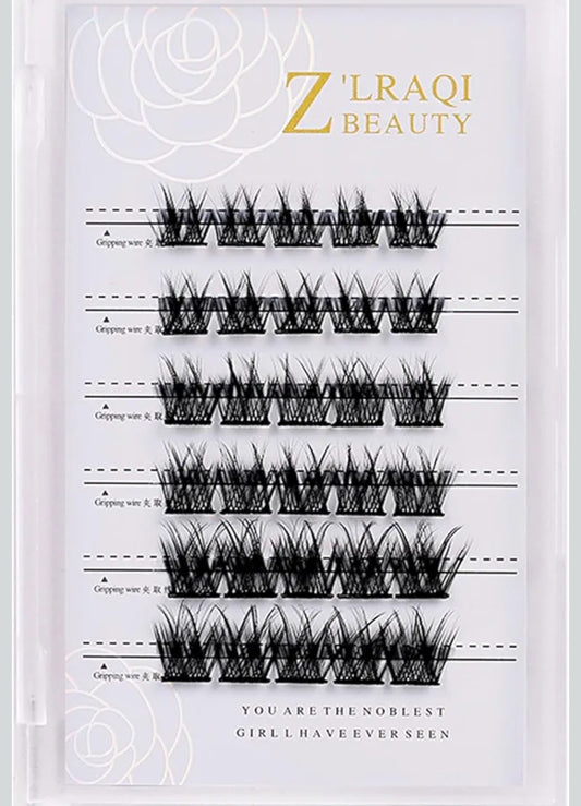 Yosoo Cluster SelfAdhesive False Eyelashes, 30 Clusters 10/12/14mm With Tweezers,Looking Lash Extensions for Women, No Glue Needed, Long Lasting Wear, Faux Eyelashes for Full (MF10-1)