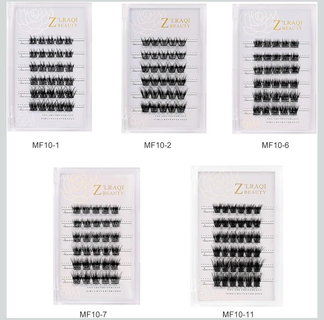 Yosoo Cluster SelfAdhesive False Eyelashes, 30 Clusters 10/12/14mm With Tweezers,Looking Lash Extensions for Women, No Glue Needed, Long Lasting Wear, Faux Eyelashes for Full (MF10-1)