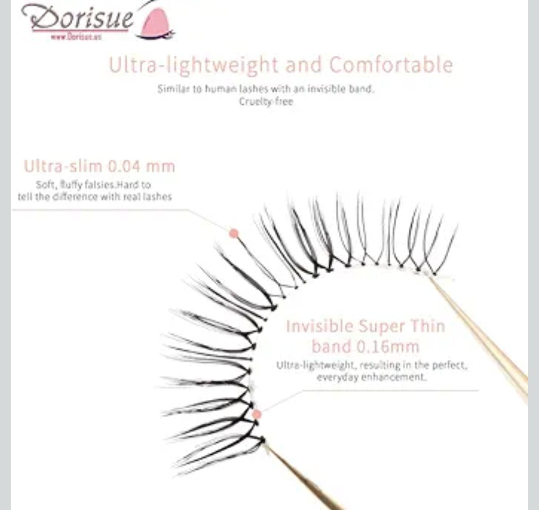 Cat Eye False Lashes - Long Wispy Eyelashes for Dating Makeup, Outer Corner Dramatic Volume 5-12mm, 4 Pairs (E2)