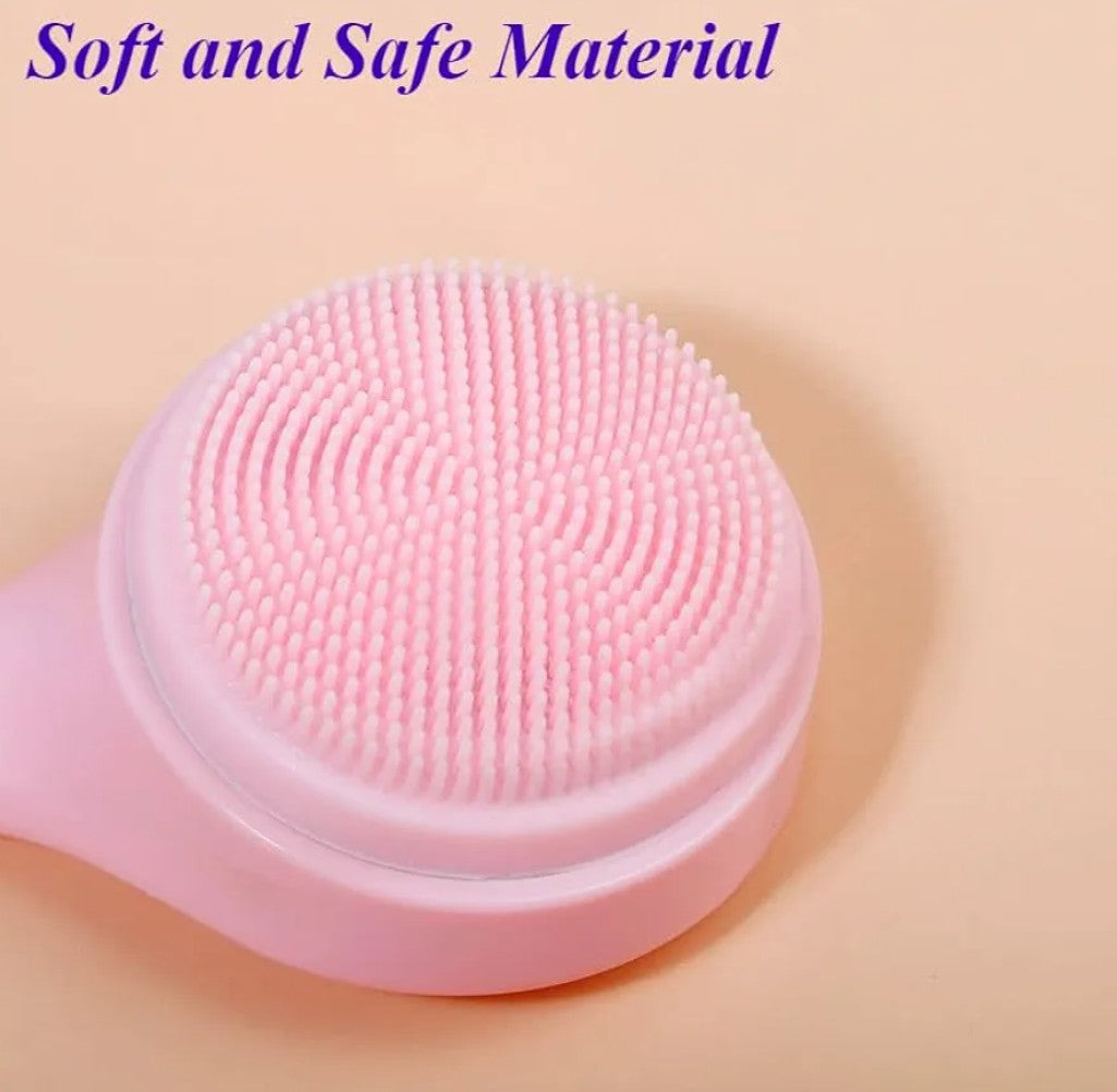 3PCS Silicone Manual Facial Cleansing Brush, Skin Friendly Soft Bristles Waterproof Face Scrubber Exfoliating Brush