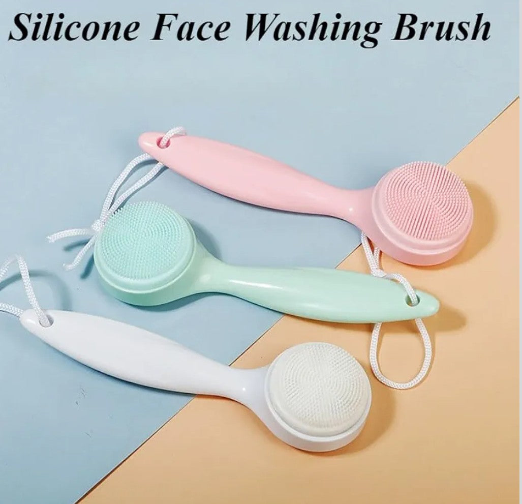3PCS Silicone Manual Facial Cleansing Brush, Skin Friendly Soft Bristles Waterproof Face Scrubber Exfoliating Brush