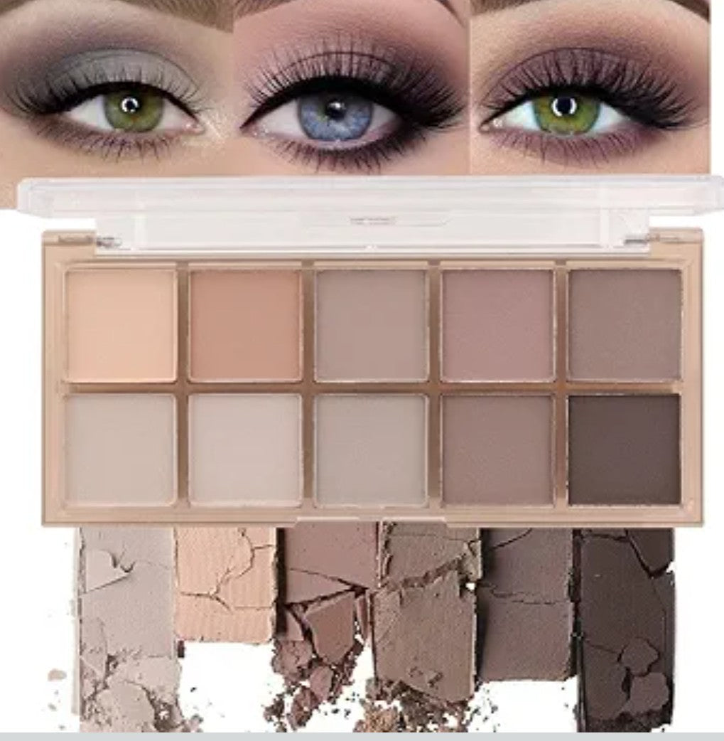 10 Colors Makeup for Older Women for Blue Green Eyes Neutral Matte Cream Smokey Contour Makeup Palettes 4