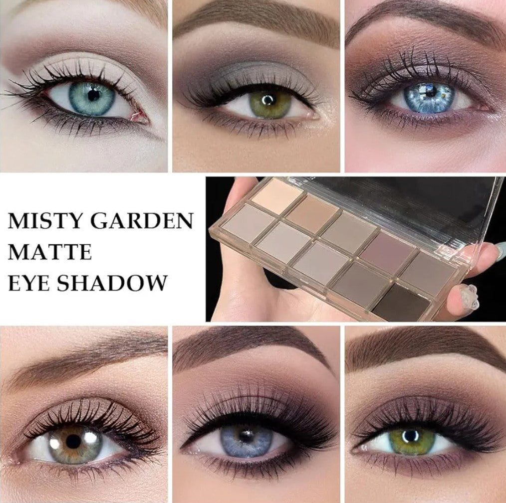 10 Colors Makeup for Older Women for Blue Green Eyes Neutral Matte Cream Smokey Contour Makeup Palettes 4