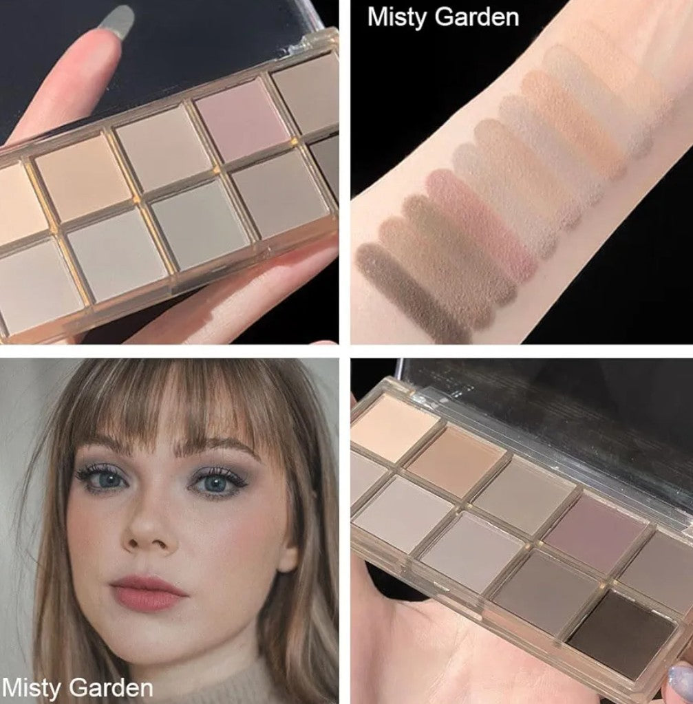 10 Colors Makeup for Older Women for Blue Green Eyes Neutral Matte Cream Smokey Contour Makeup Palettes 4