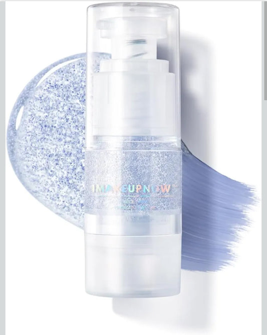 imakeupnow Primer, 2 in 1 All Day Hydration And Color Corrector Primer for Face Dry Skin Before Makeup, Lightweight, Tackle Dryness and Flaking with Dewy Look, Blue - Tone Up Perfector