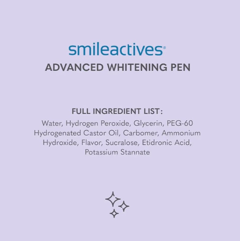 Smileactives Teeth Whitening Pen for White Smile, Fast Tooth Whitener and Stain Remover with Precision Brush Tip, Dental Quality Whitening Gel, Travel Pen, Easy to Use, Ultra Mint Flavor, 3 Pack