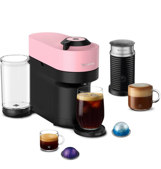 Nespresso Vertuo Pop+ Coffee and Espresso Maker by De'Longhi with Milk Frother, Candy Pink