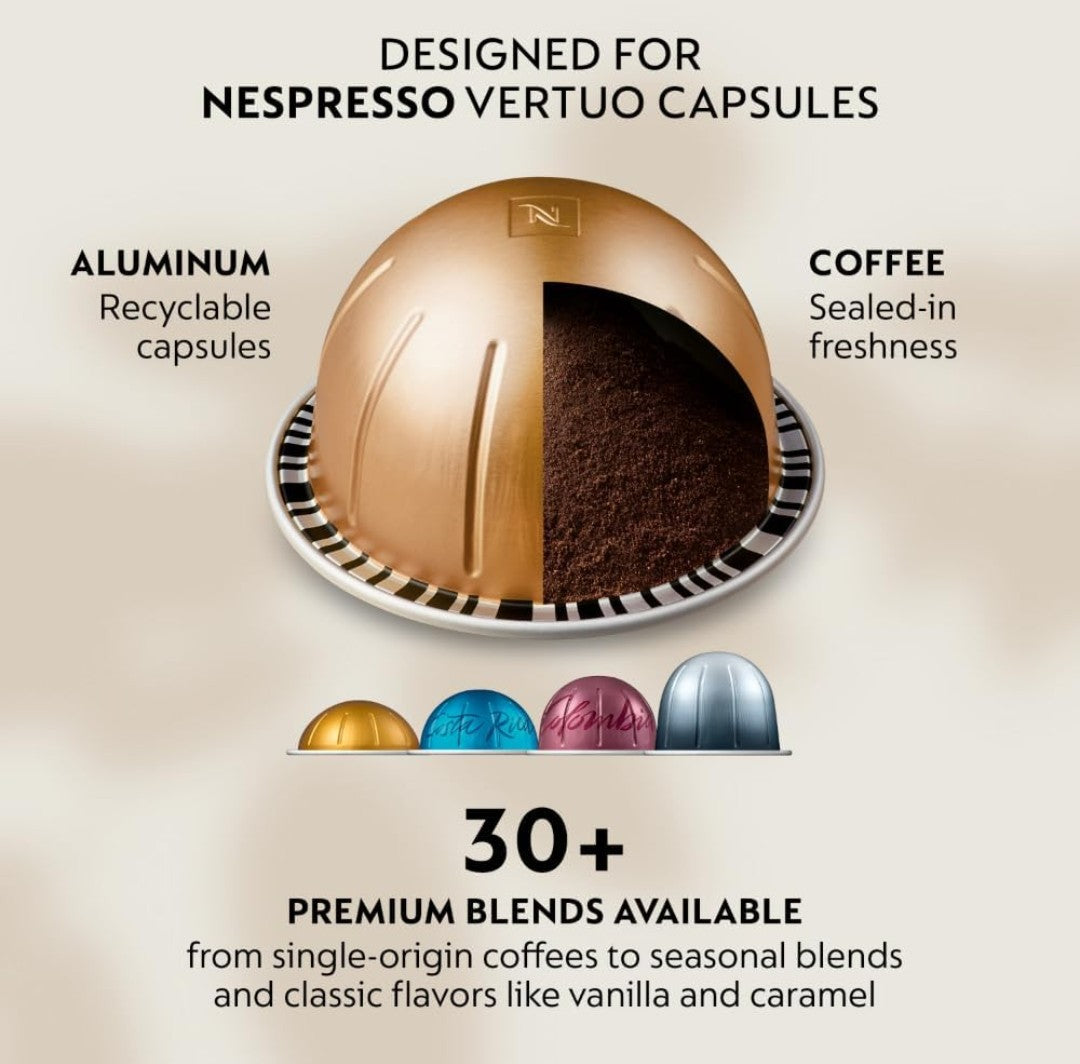 Nespresso Vertuo Pop+ Coffee and Espresso Maker by De'Longhi with Milk Frother, Candy Pink
