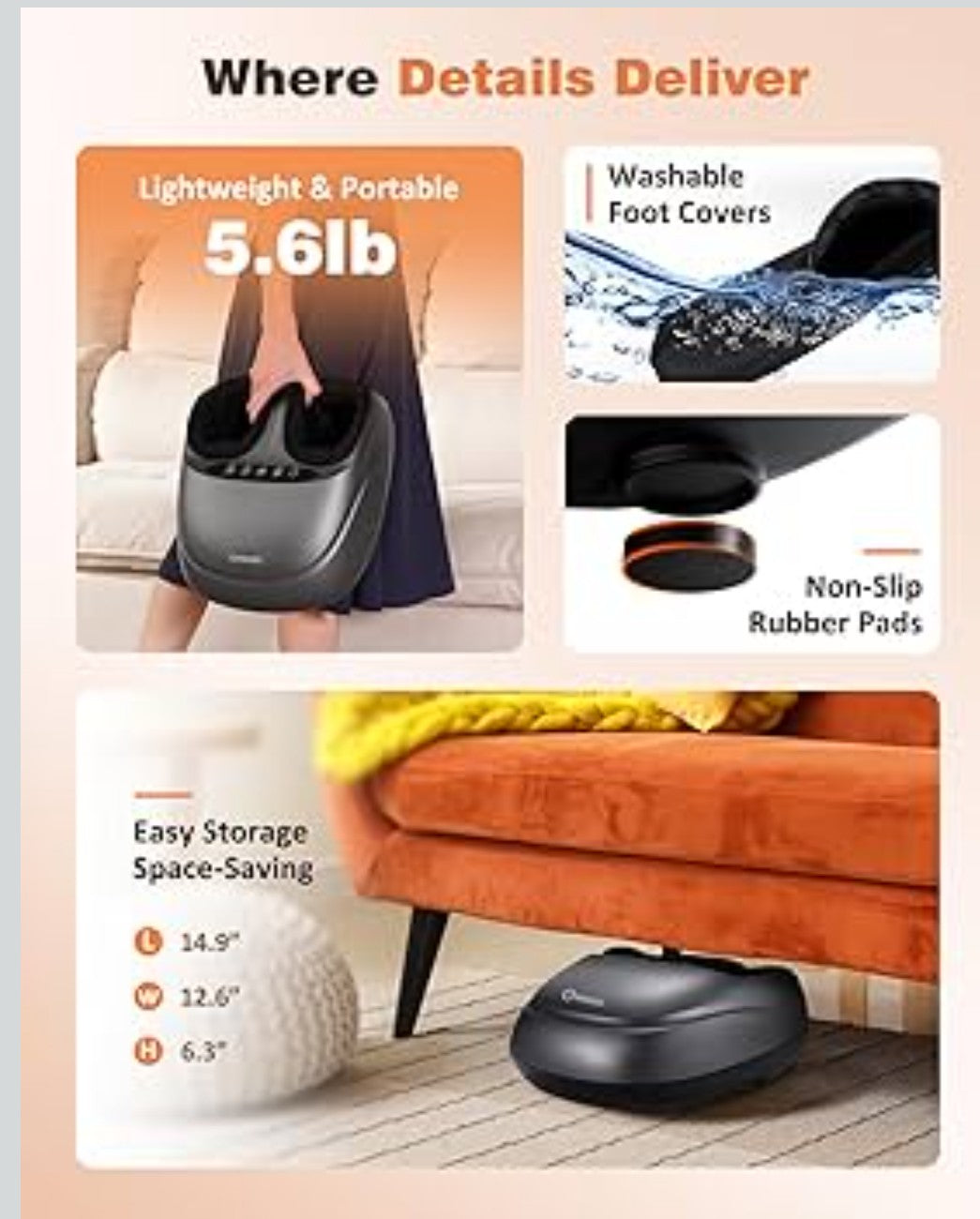 Shiatsu Foot Massager Machine with Heat & Remote, 2025 Upgraded Deep Kneading Feet Massager for Plantar Fasciitis & Neuropathy, 3 Heat Levels, Multi-Mode Massage, Auto-Off Timers, Gifts for Women Men
