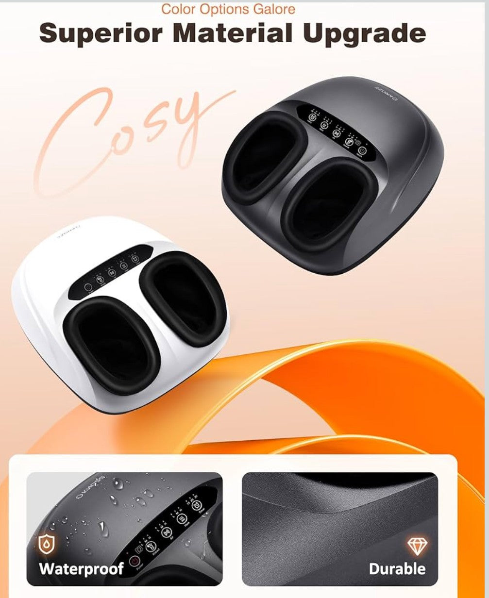 Shiatsu Foot Massager Machine with Heat & Remote, 2025 Upgraded Deep Kneading Feet Massager for Plantar Fasciitis & Neuropathy, 3 Heat Levels, Multi-Mode Massage, Auto-Off Timers, Gifts for Women Men