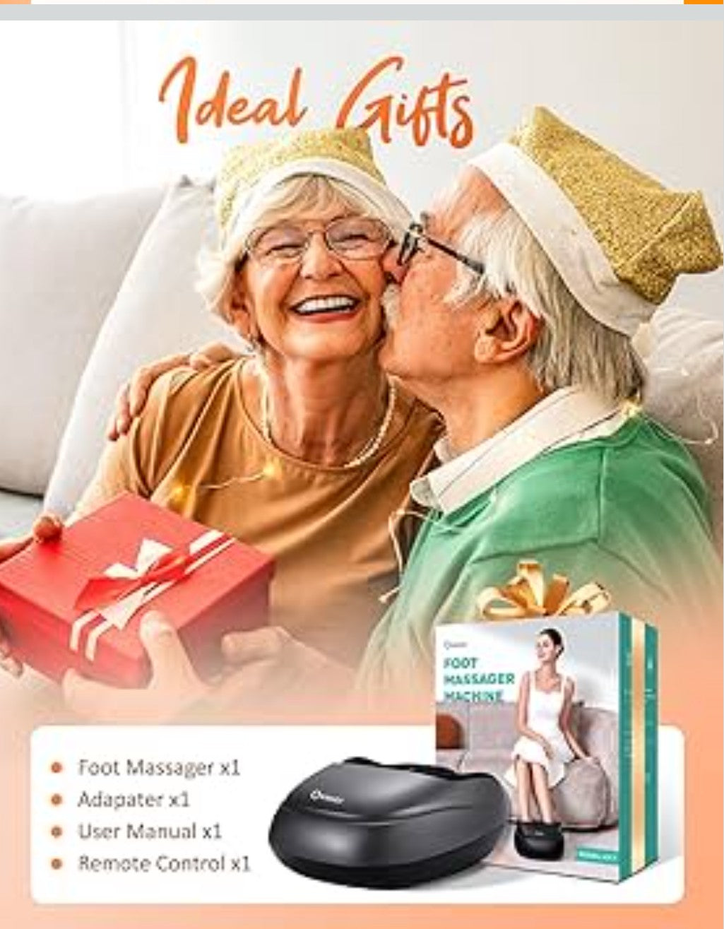 Shiatsu Foot Massager Machine with Heat & Remote, 2025 Upgraded Deep Kneading Feet Massager for Plantar Fasciitis & Neuropathy, 3 Heat Levels, Multi-Mode Massage, Auto-Off Timers, Gifts for Women Men