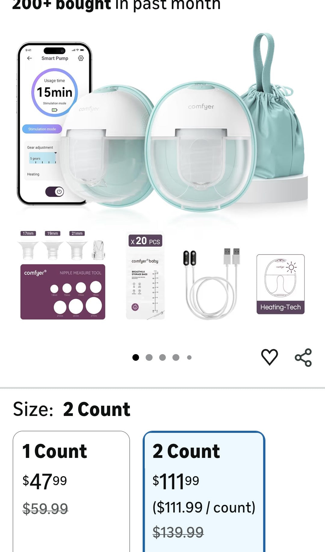 Comfyer Heated Breast Pump Hands Free, Industry-Leading Heating