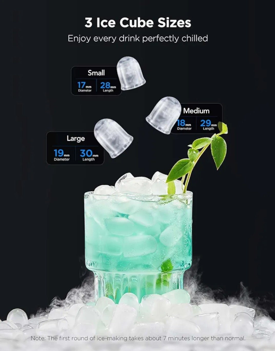 GoveeLife Smart Ice Maker Countertop, Portable Ice Machine with Voice Control