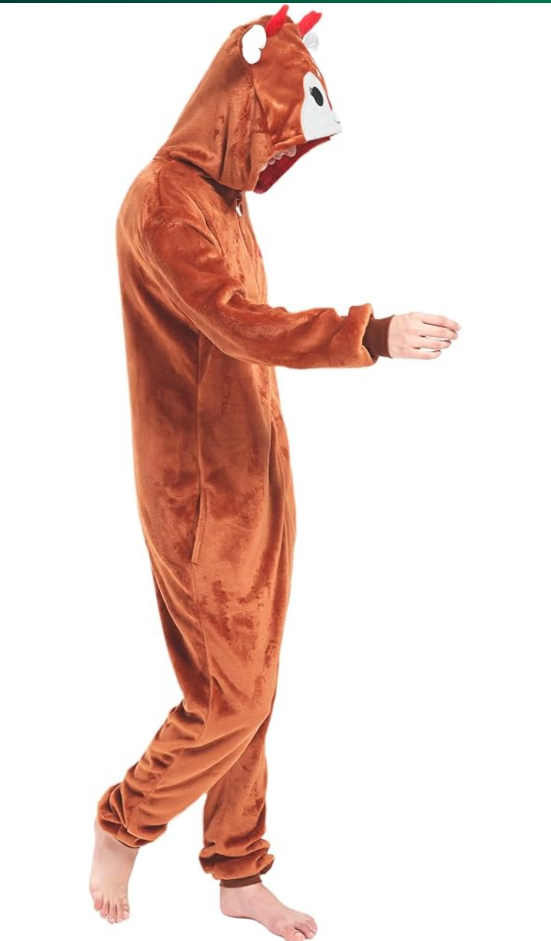 Reindeer Costume Deer Onesie for Adult Women Men Halloween Pajama