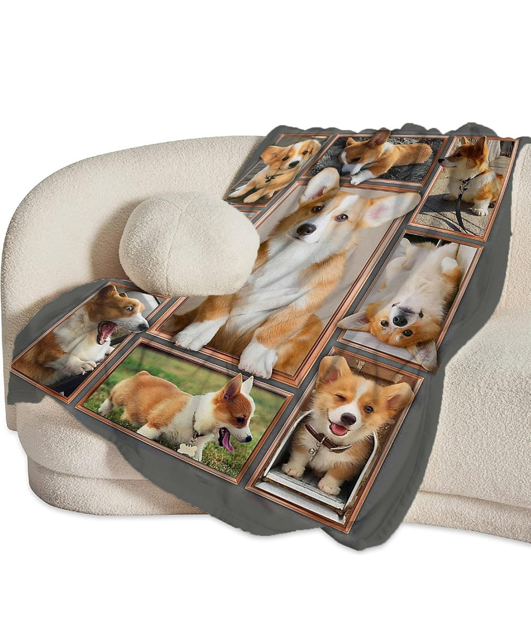 jerkboo Corgi Blanket Throws Corgi Gifts Cute Corgi Dog Throw Blanket for Girls Women Kids Adults Soft Warm Cozy Fleece Blanket for Couch Sofa Bed 50""x40""