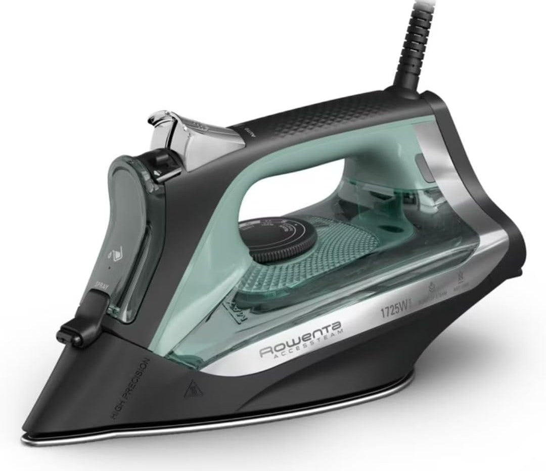 Professional Steam Iron with Stainless Steel Soleplate and High Steam Output for All Fabrics (AQUA)