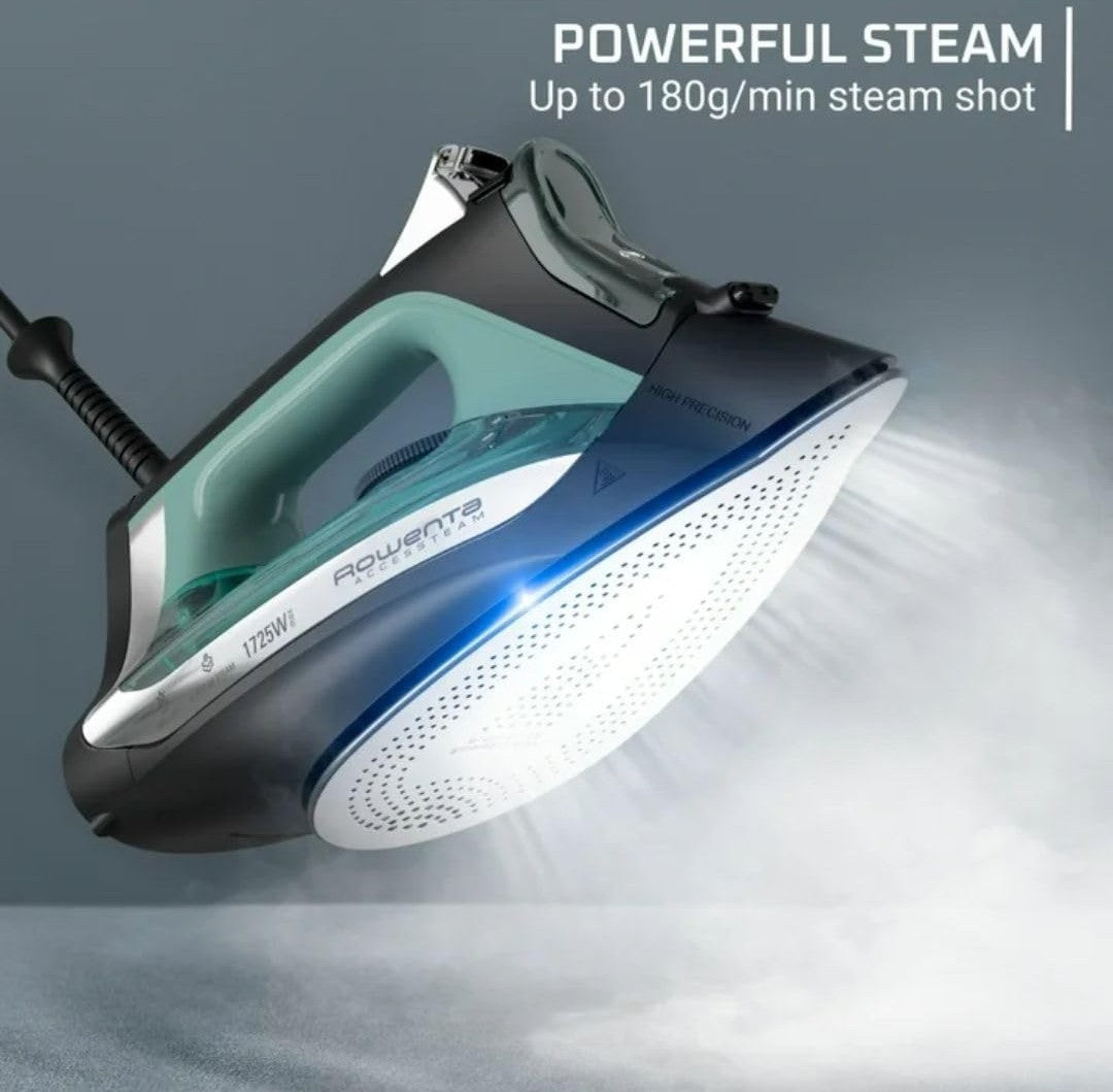 Professional Steam Iron with Stainless Steel Soleplate and High Steam Output for All Fabrics (AQUA)