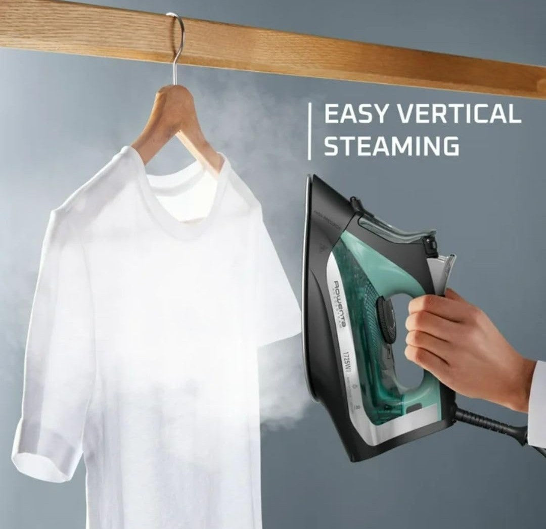 Professional Steam Iron with Stainless Steel Soleplate and High Steam Output for All Fabrics (AQUA)
