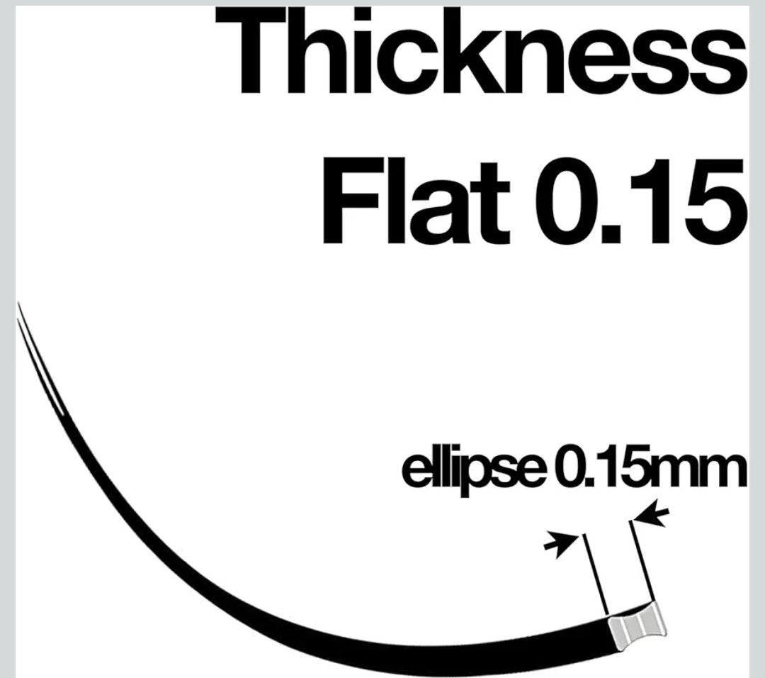 Ellipse Eyelashes 0.15mm Thickness C Curl Length Mixed Sizes 8-14mm Flat Lashes Extensions Volume Soft For Lash Extension