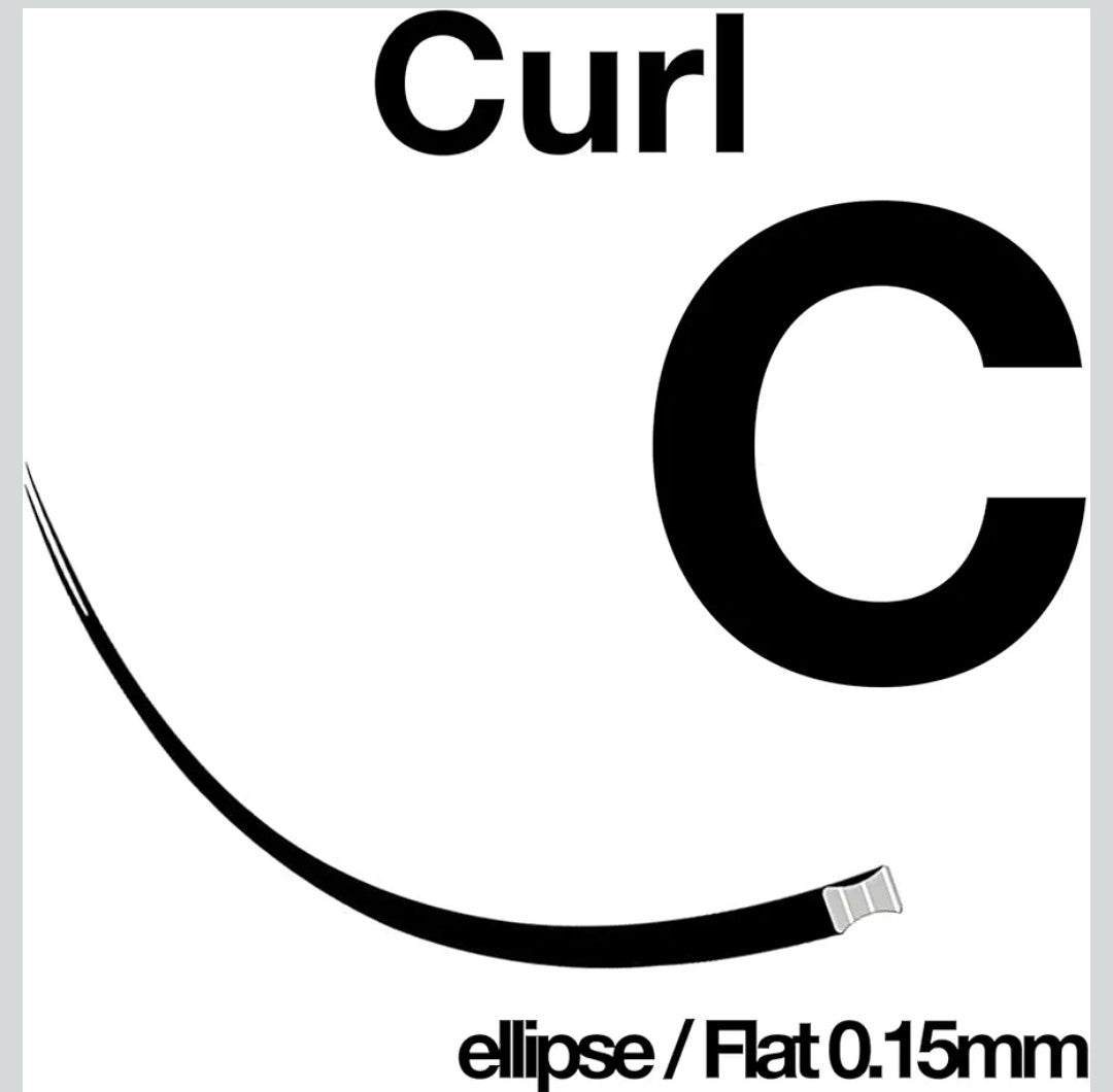 Ellipse Eyelashes 0.15mm Thickness C Curl Length Mixed Sizes 8-14mm Flat Lashes Extensions Volume Soft For Lash Extension