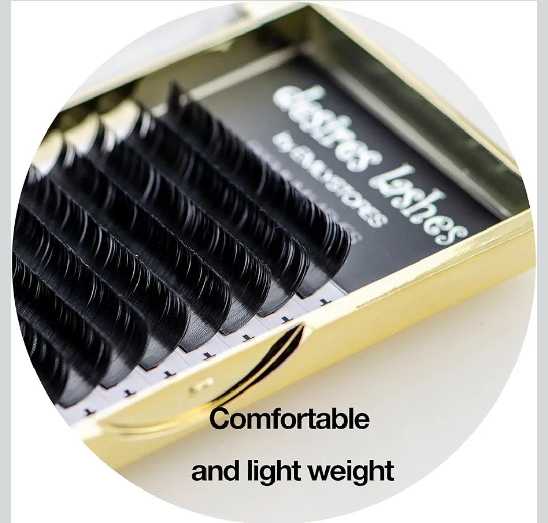 Ellipse Eyelashes 0.15mm Thickness C Curl Length Mixed Sizes 8-14mm Flat Lashes Extensions Volume Soft For Lash Extension