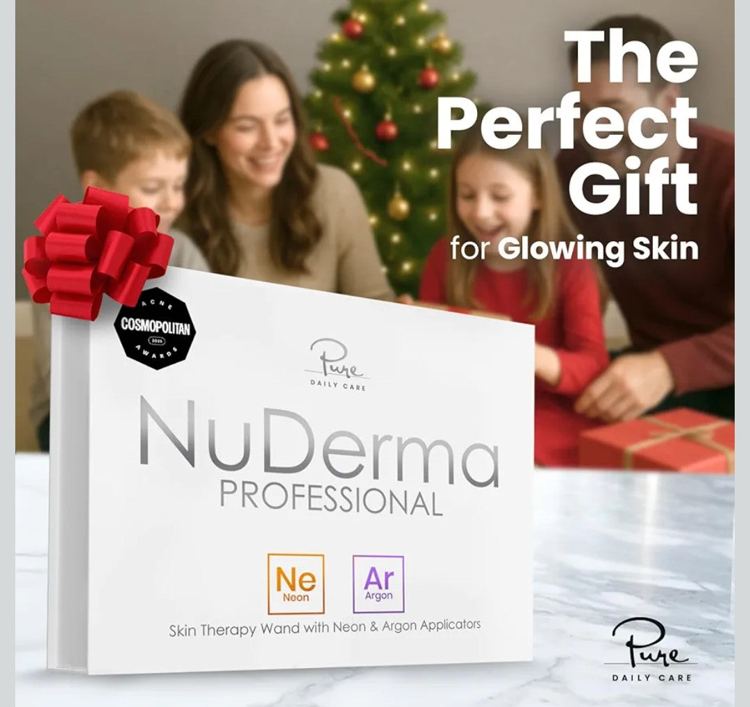 NuDerma Professional Skin Therapy Wand - Portable Skin Therapy Machine with 6 Neon & Argon Wands – Boost Your Skin – Clear Firm & Tighten
