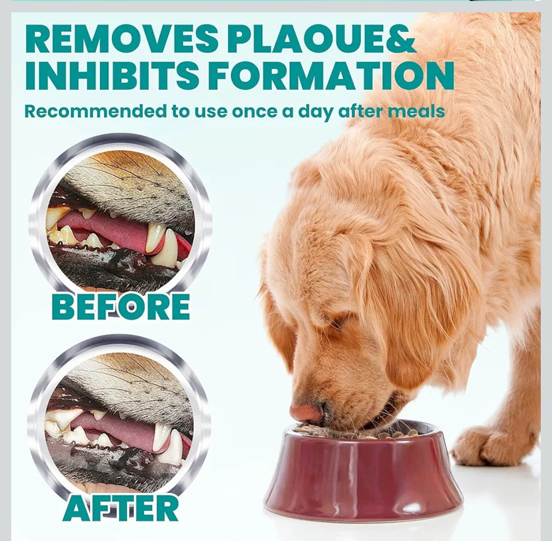 MEDUWEDU Dental Care Finger Wipes 60 Counts,Teeth Cleaning Finger Wipes for Dogs & Cats,Reduces Plaque & Supports Oral Freshness, Coconut Scent