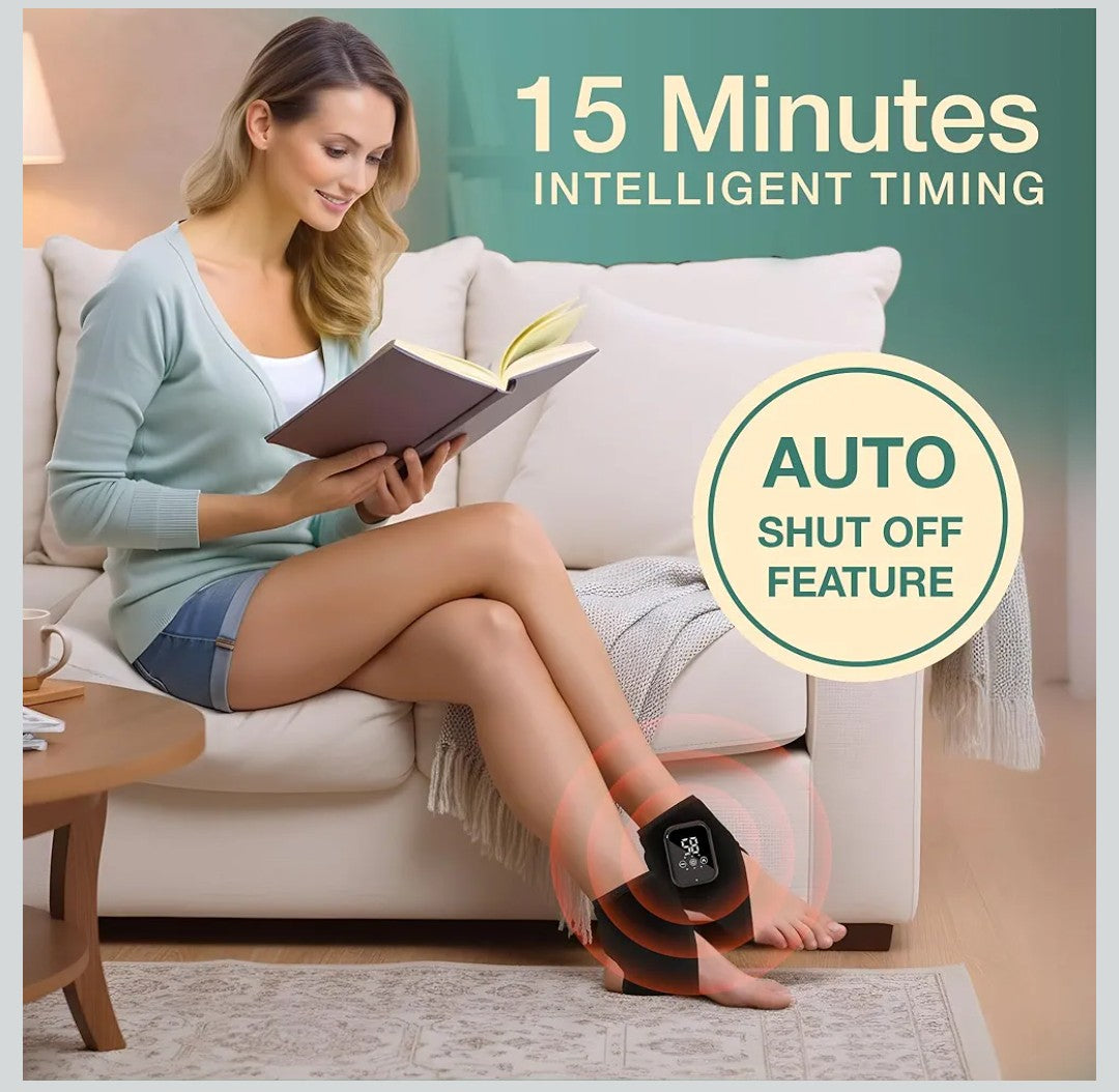 Vita Feet Relief Ankle Massager with Heat & Vibration – Cordless Foot Massager, Heated Ankle Wrap, Rechargeable Ankle Massager, Calf & Leg Compression Sleeve (One Unit)