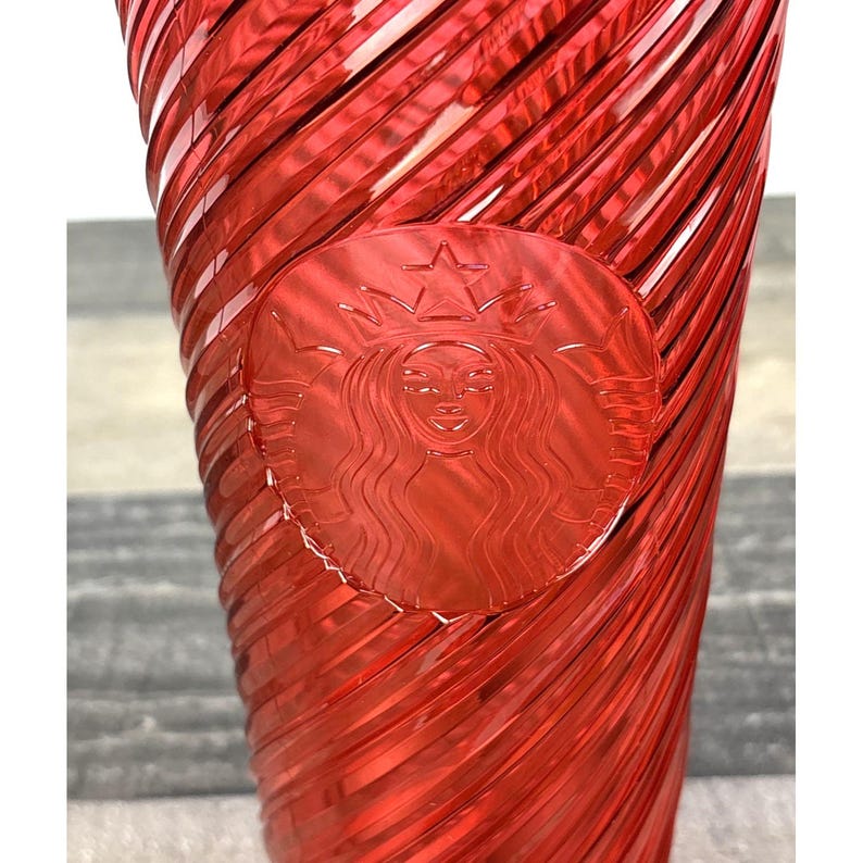 Starbucks 2024 Holiday Red Swirl Stripe Venti Tumbler 24oz Cold Cup