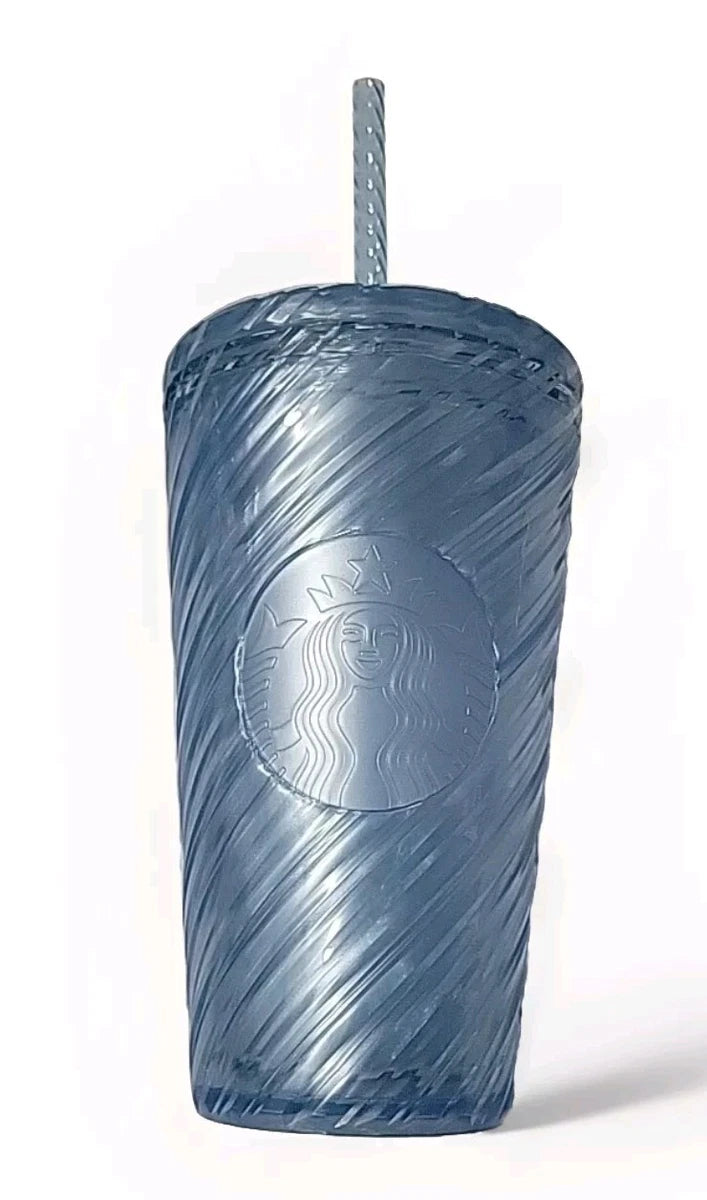 Starbucks 2024 Ocean Blue Spiral Tumbler 16oz Venti - New