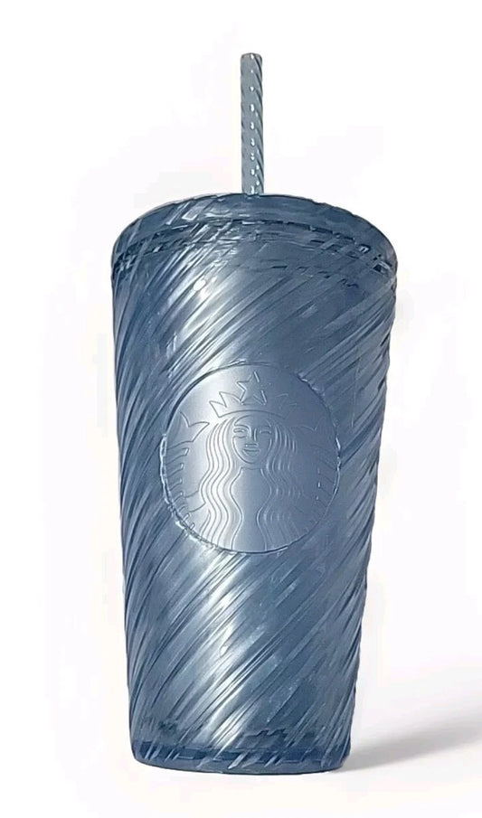 Starbucks 2024 Ocean Blue Spiral Tumbler 16oz Venti - New